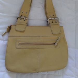 100% YELLOW LEATHER SHOULDER BAG MC